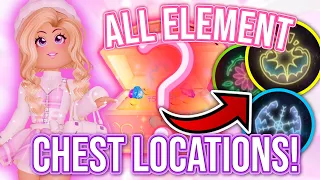 ALL the ELEMENT CHEST LOCATIONS! In campus 3! *EASY* + FREE DIAMONDS & ACCESSORY 😳🏰