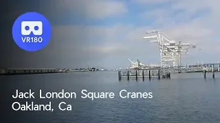 [VR 180] Jack London Square Cranes, Oakland, CA