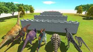 HERBIVOROUS DINOSAURS CLASH BLOCK TOWER RACE -Animal Revolt Battle Simulator