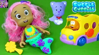 Bubble Guppies Beach Party Molly Color Changer Doll Catfish Guppy Squirters Mermaid Bath Toys