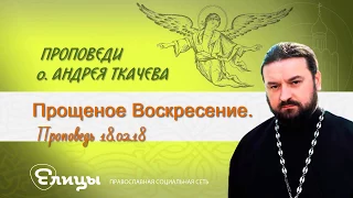 Прощеное Воскресение/Проповедь 18.02.18./Протоиерей Андрей Ткачев