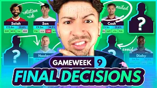 FINAL FPL DECISIONS FOR GW9! ALL Injury News! Liverpool Team News | Fantasy Premier League 2023-24