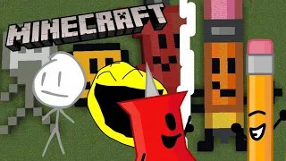 Making Object Show Characters In Minecraft EP3:David,Yellow Face,Pin And Pencil