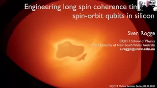 CQC2T Seminar: Engineering long spin coherence times of spin–orbit qubits in silicon.