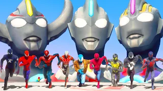Tim Spider Man VS Tentara UltraMan | Superheroes Iron Spider Suit & Spider Man 2099