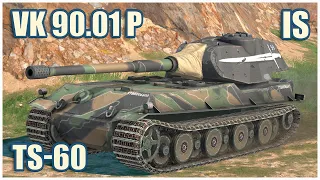 VK 90.01 (P), TS-60 & IS • WoT Blitz Gameplay