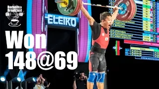 Jeongsik Won (69kg) 148kg Snatch - 2017 world weightlifting championship