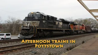 Afternoon trains in Pottstown