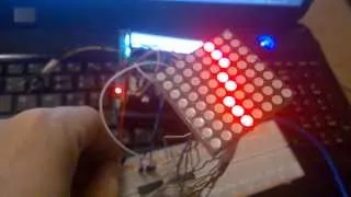 Arduino LED-matrix using 74HC595 shift-registers - weird behavior