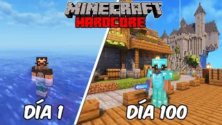 SOBREVIVÍ 100 días en el OCÉANO en Minecraft Hardcore