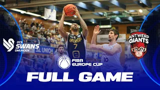 OCS Swans Gmunden v Telenet Giants Antwerp | Full Basketball Game | FIBA Europe Cup 2022-23