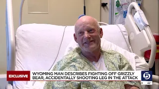 Wyoming man describes fighting off grizzly bear, accidentally shooting leg in attack