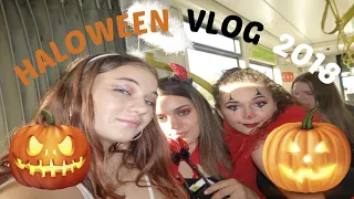 HALLOWEEN VLOG 2018!! (carving pumpkins, halloween theme park, GRWM)