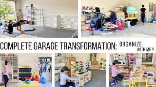 COMPLETE DISASTER GARAGE TRANSFORMATION!! // ORGANIZE WITH ME // Jessica Tull cleaning motivation
