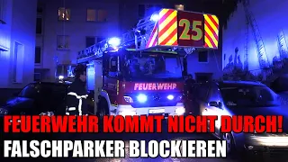 Wenn Falschparker die Feuerwehr blockieren - Durchfahrtskontrolle mit der Feuerwehr Wuppertal