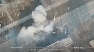 Footage of the destruction of two russian tanks by Ukrainian soldiers. Уничтожение русских танков