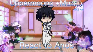 Uppermoons + Muzan react to (Anos) 2/3