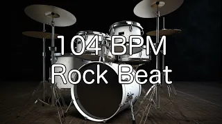 104 BPM Rock Drum Beat for Guitar, Bass and Instrumental Practise