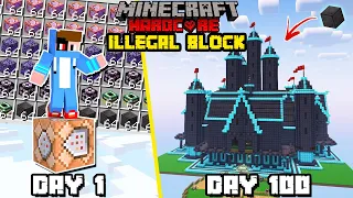 I Survived 100 Days On ILLEGAL Block in Minecraft Hardcore HINDI [FULL MOVIE]