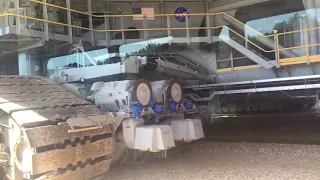 Kennedy Space Centre NASA Crawler Transportation Vehicle being tested