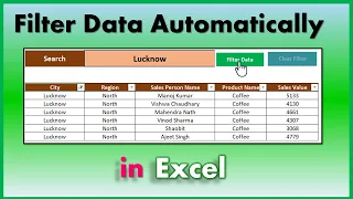 Filter Data Automatically in Excel (Hindi)