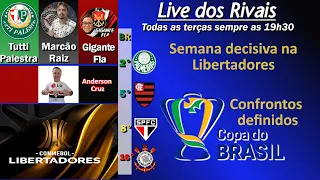 LIVE dos RIVAIS - Ultimas de Palmeiras, São Paulo, Corinthians e Flamengo.