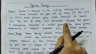 Game Theory in Operation Research | Pure Strategy Mixed Strategy | Payoff Matrix | Types of Game