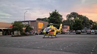 Traumahelikopter vertrekt uit Kollum na inzet