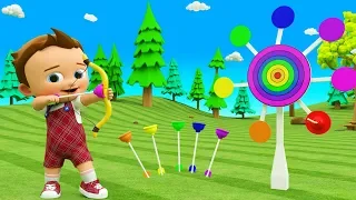 Little Baby Fun Play Learning Colors for Children with Bow & Archery Target 3D Toys for Kids Toddler