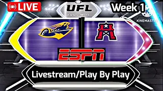 Houston Roughnecks vs Memphis Showboats UFL Week 1 Livestream/Play By Play