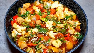 Курица с овощами в кисло-сладком соусе 🥘 Рецепт просто и со вкусом