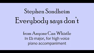 Everybody says don't - for high voice, piano accompaniment