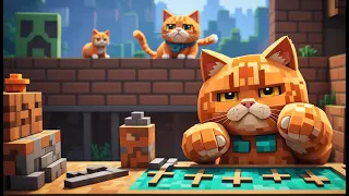 Cute Cat: Minecraft world😻🗡 #cutecat #cat