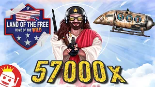 💥 LAND OF THE FREE (NOLIMIT CITY) 🇺🇸  57,000x MAX WIN 💥 IDIOT SPIN