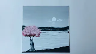 Easy Cherry BlossomTree/ Painting Tutorials/ painting for Beginners