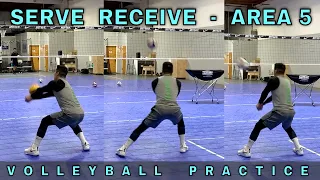 Serve Receive Area 5 | Volleyball Practice Part 1/4 (3/7/20)