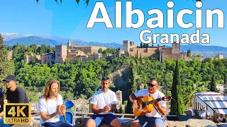 Walking Tour of Albaicín, Granada - Best View of Alhambra (4K Ultra HD, 60fps)