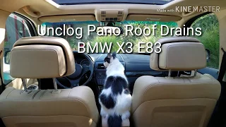PANO Sunroof drains unclogged BMW