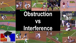 Obstruction vs Interference in Professional Baseball - Basic Overview