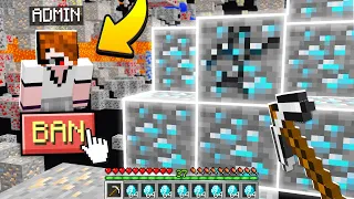 Admin caught me XRAY hacking in Minecraft.. (BANNED)