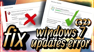 How to Fix Windows 7 (32) Update Error 80072efe