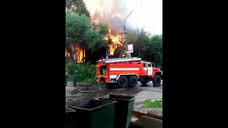 Пожар 29.07.2016 на ул. Московская д. 11 Орехово-Зуево