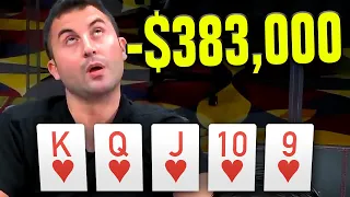 STRAIGHT FLUSH FOR $383,400 [Insane Poker Hand]