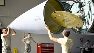Opening $80 Million US F-15 Aircraft for Radar Maintenance