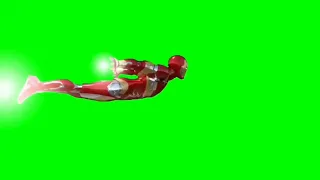 Iron man flying green screen video