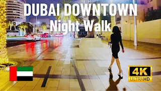 [4k] Dubai 🇦🇪 Downtown, Burj Khalifa, Fountain Show, Walking Tour | Walkway Visuals
