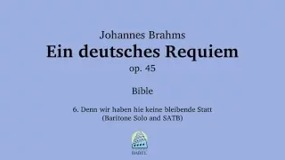 Johannes Brahms - Ein deutsches Requiem, #6 (Female Speaker) Sample