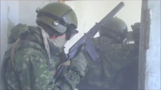 Tactical training of the Krasnoyarsk Special Rapid Response Unit Russian SOBR.