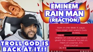 RAIN MAN - EMINEM |  HE TROLLED FOR 5 MINUTES LOL | REACTION