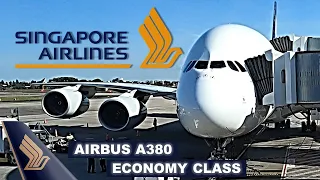 SINGAPORE AIRLINES A380 Economy Class【4K Trip Report SYD-SIN】World's Best Airline?